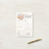 Post-it® Formulaire de commande de pâtissier de boulangerie (Sur un bureau)