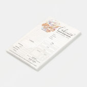Post-it® Formulaire de commande de pâtissier de boulangerie (Incliné)