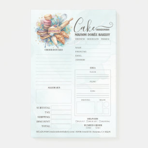 Post-it® Formulaire de commande de pâtissier de boulangerie