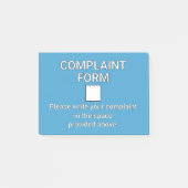 Post-it® Formulaire de plainte amusant (Devant)