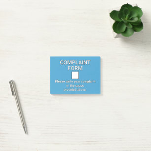 Post-it® Formulaire de plainte amusant