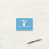 Post-it® Formulaire de plainte amusant (Sur un bureau)