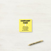 Post-it® Formulaire de plainte amusant (Sur un bureau)