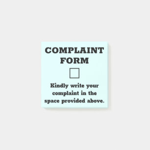 Post-it® Formulaire de plainte drôle