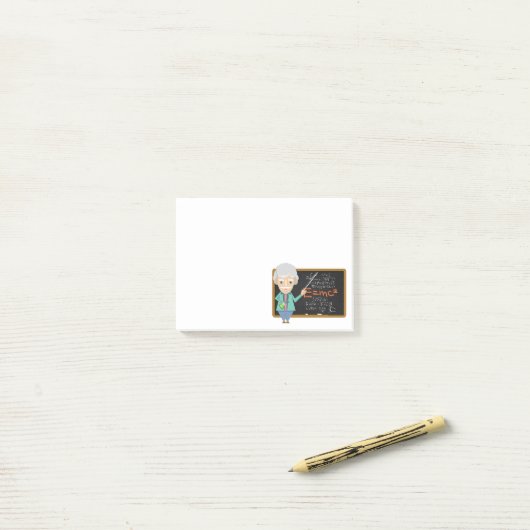 Post-it® Formule EMC2 du professeur de sciences (Sur un bureau)