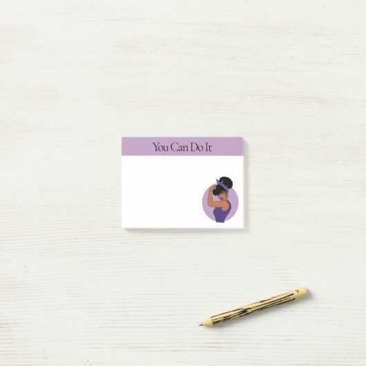 Post-it® Forte femme noire Post-it Notes (Sur un bureau)