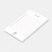 Post-it® Four clover aesthetic to do list  (Incliné)