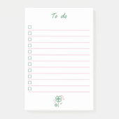 Post-it® Four clover aesthetic to do list  (Devant)