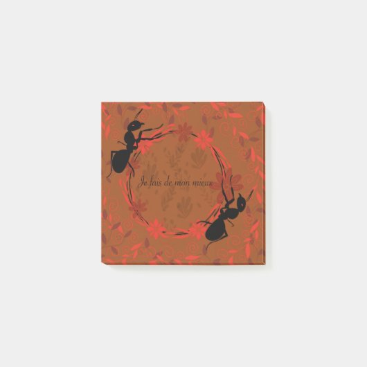 Post-it® fourmi, affirmation positive ,phrase inspirante (Devant)