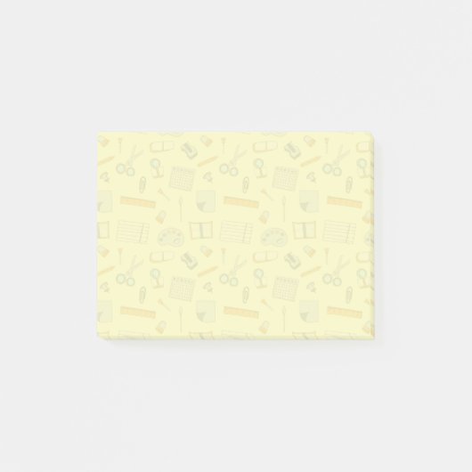 Post-it® Fournitures scolaires colorées Motif (Devant)