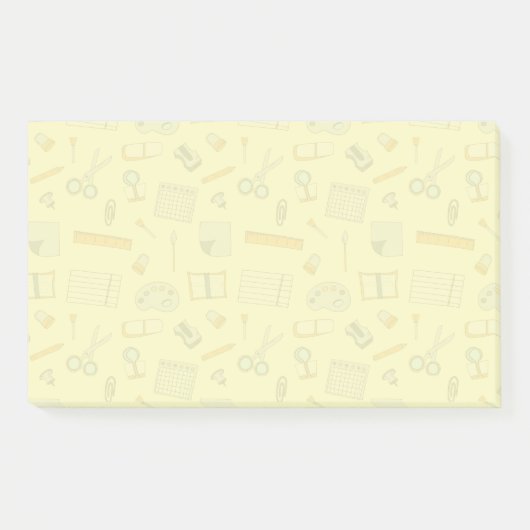 Post-it® Fournitures scolaires colorées Motif (Devant)