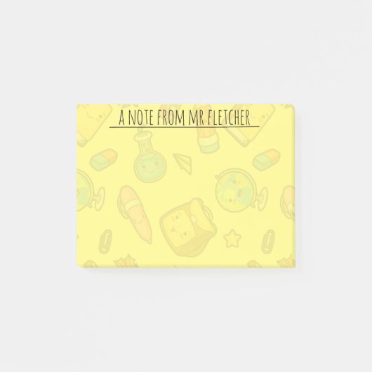 Post-it® Fournitures scolaires colorées personnalisées Moti (Devant)