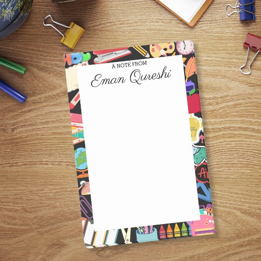 Post-it® Fournitures scolaires colorées Professeur personna