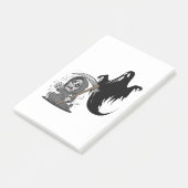 Post-it® Foutaise et fantôme effrayés. (Incliné)