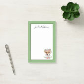 Post-it® Fox floral | ajoutent votre nom (Bureau)