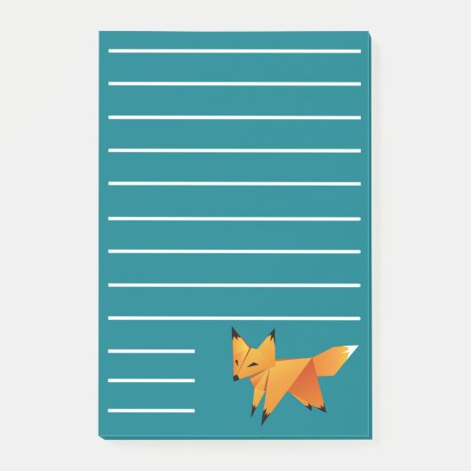 Post-it® Fox mignon d'origami (Devant)