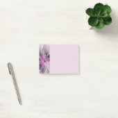 Post-it® Fractal Floral Moderne Abstrait Fleur Rose Gris (Bureau)