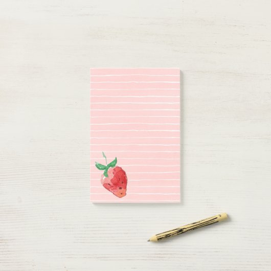 Post-it® Fraise (Sur un bureau)