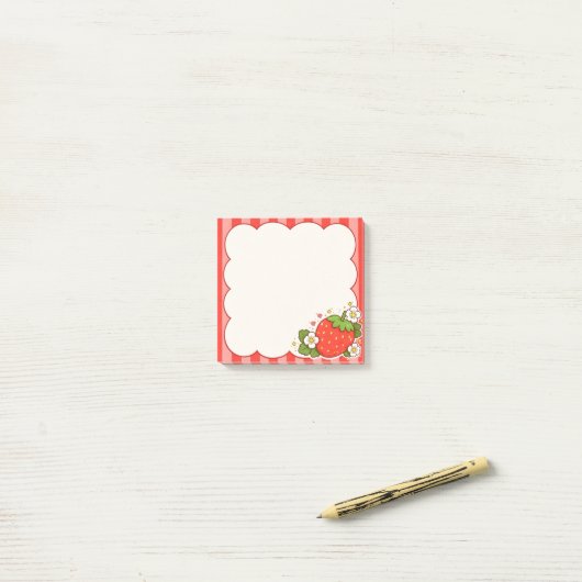 Post-it® Fraise (Sur un bureau)