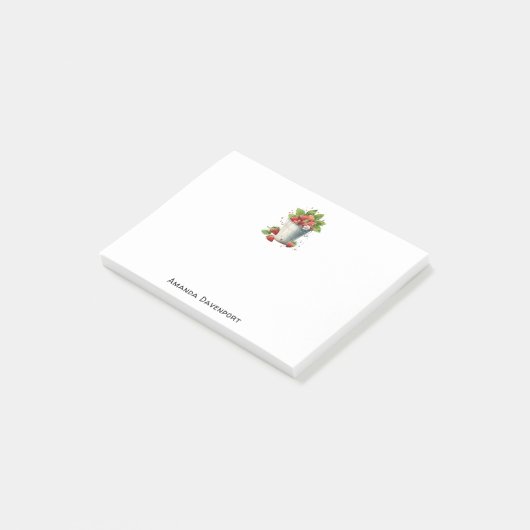 Post-it® Fraises dans un seau (Incliné)