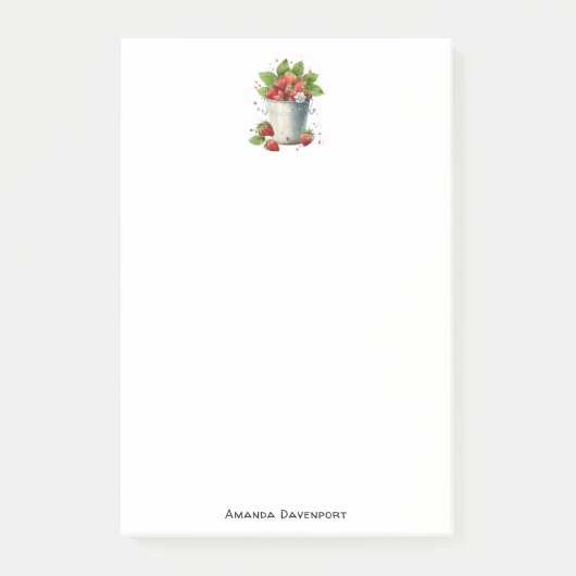 Post-it® Fraises dans un seau (Devant)