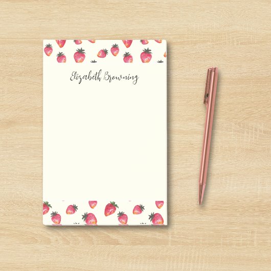 Post-it® Fraises de printemps aquarelle de ferme rustique