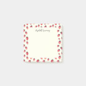 Post-it® Fraises de printemps aquarelle de ferme rustique (Devant)