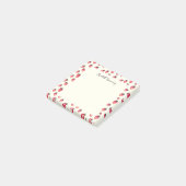 Post-it® Fraises de printemps aquarelle de ferme rustique (Incliné)