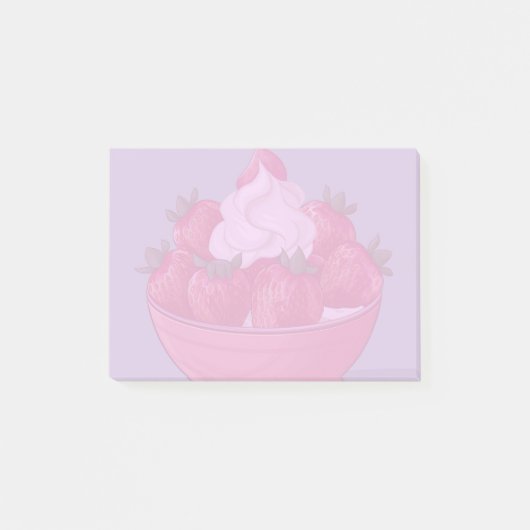 Post-it® Fraises et crème fouettée (Devant)