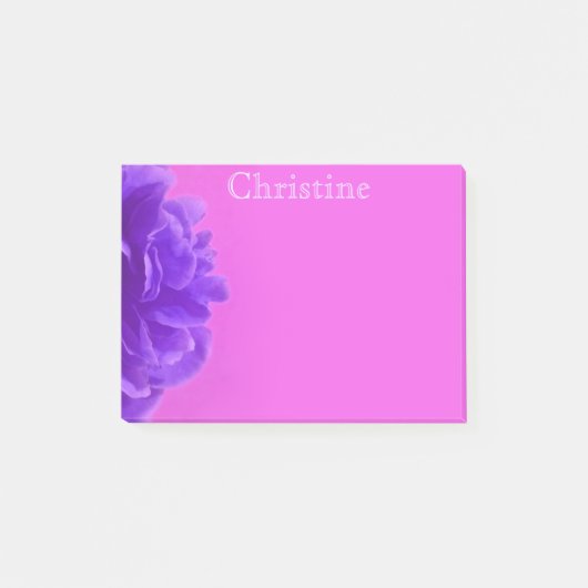 Post-it® Framboise pourpre faite sur commande florale (Devant)