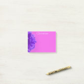 Post-it® Framboise pourpre faite sur commande florale (Sur un bureau)