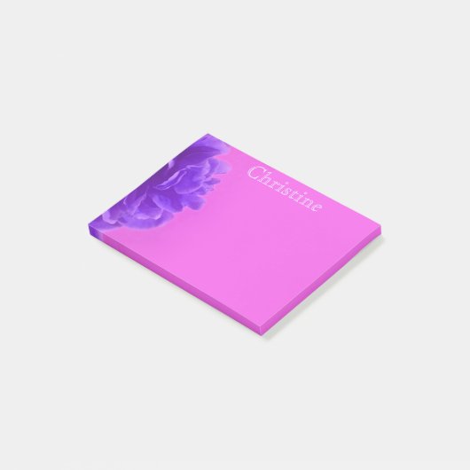 Post-it® Framboise pourpre faite sur commande florale (Incliné)