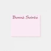 Post-it® Français : Bonne Soiree Notes (Devant)
