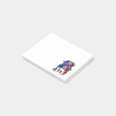 Post-it® France pimentée avec le drapeau français (Incliné)