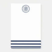 Post-it® Frappe et monogramme de la marine nautique de Prep (Devant)