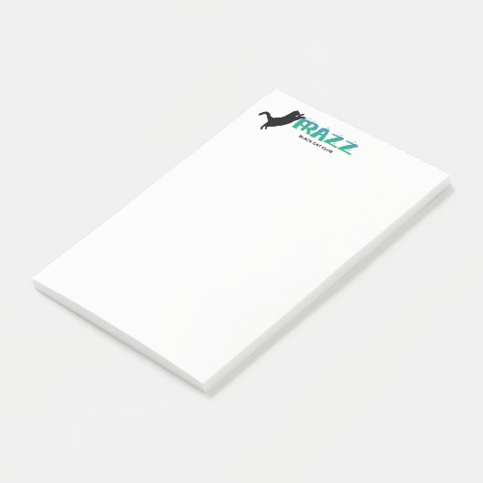 Post-it® Frazz ! Notes de post-it de chat noir (Incliné)