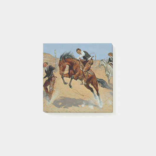 Post-it® Frederick Remington Art de l'Ouest "Tourner le dos (Devant)
