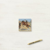 Post-it® Frederick Remington Art de l'Ouest "Tourner le dos (Sur un bureau)
