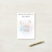 Post-it® French Bulldog Lover Monogrammed Dog (Sur un bureau)
