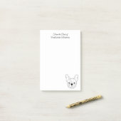 Post-it® Frenchie Monogram du bureau de French Bulldog  (Sur un bureau)