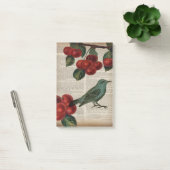 Post-it® frentry bird retro botanical red cherry (Bureau)