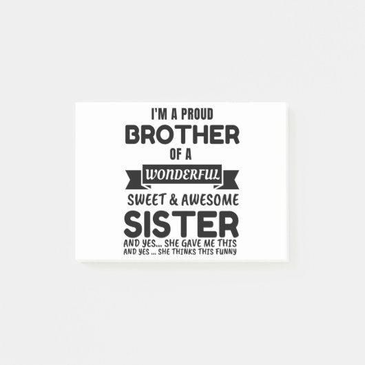 Post-it® Frère Et Sa Fantastique Soeur (Devant)