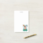 Post-it® Frida Kahlo Graphisme du cadre floral (Sur un bureau)