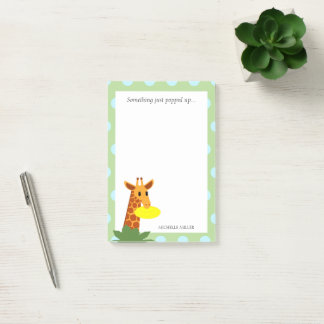 Post-it® Frisbee Jungle Giraffe Personnalisée