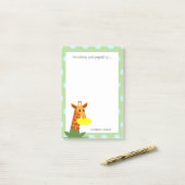 Post-it® Frisbee Jungle Giraffe Personnalisée (Sur un bureau)