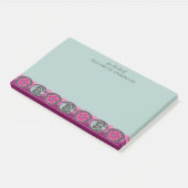 Post-it® From the Desk of Pretty Teal Floral (Incliné)