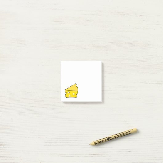 Post-it® Fromage jaune (Sur un bureau)