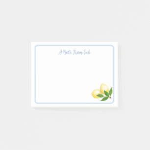 Post-it® Frontière bleue citrons d'Amalfi peints à la main