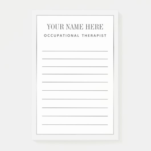 Post-it® Frontière d'argent des ergothérapeutes (Devant)