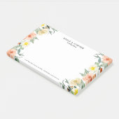 Post-it® Frontière des fleurs du jardin Pastel-Peach (Incliné)